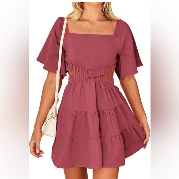 BTFBM Dresses & Skirts - BTFBM party tiered a-lined mini dress..size XL..(NWT)paste red